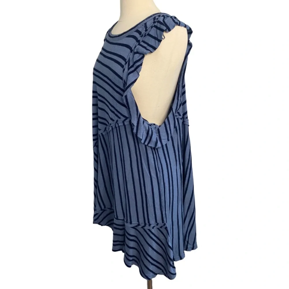 FREE PEOPLE Read Between The Lines Tunic Dress in Deep Sea Combo SZ M NEW!!! - Picture 9 of 9